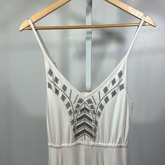 VOLCOM Women’s Best Fest Handkerchief Hem Strappy Sundress White/Gray Size Small - Picture 6 of 16